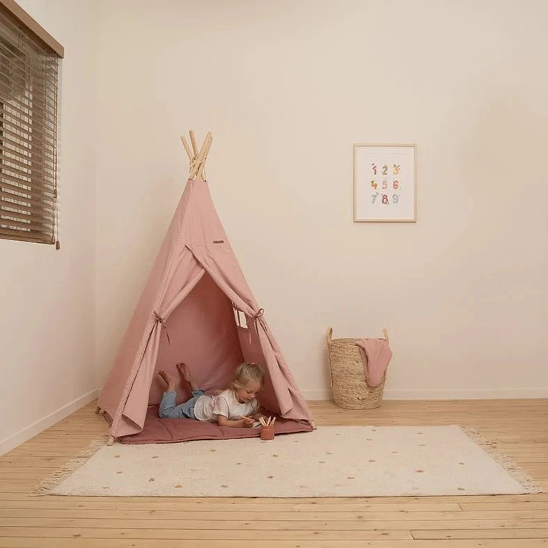 Little Dutch Teepee Tent - Pink 2 Little Dutch Teepee Tent - Pink - Image 2