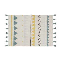 Lorena Canals Azteca Washable Rug - Vintage Blue