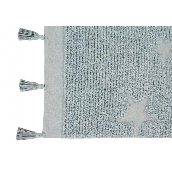 Lorena Canals Hippy Stars Washable Rug In Aqua 4 Lorena Canals Hippy Stars Washable Rug In Aqua - Image 4