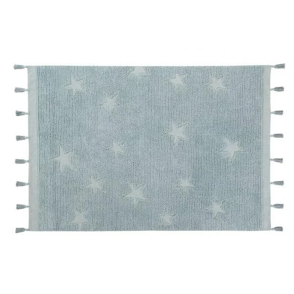 Lorena Canals Hippy Stars Washable Rug In Aqua 1 Lorena Canals Hippy Stars Washable Rug In Aqua