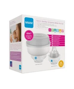 MAM Baby 6-in-1 Electric Steam Steriliser & Bottle Warmer - Grey -Baby Product Store mam bottle feeding mam baby 6 in 1 electric steam steriliser bottle warmer grey 34231200088229