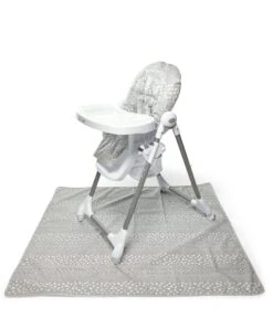 Mamas & Papas Snax Highchair & Weaning Splash Mat Bundle - Grey Spot