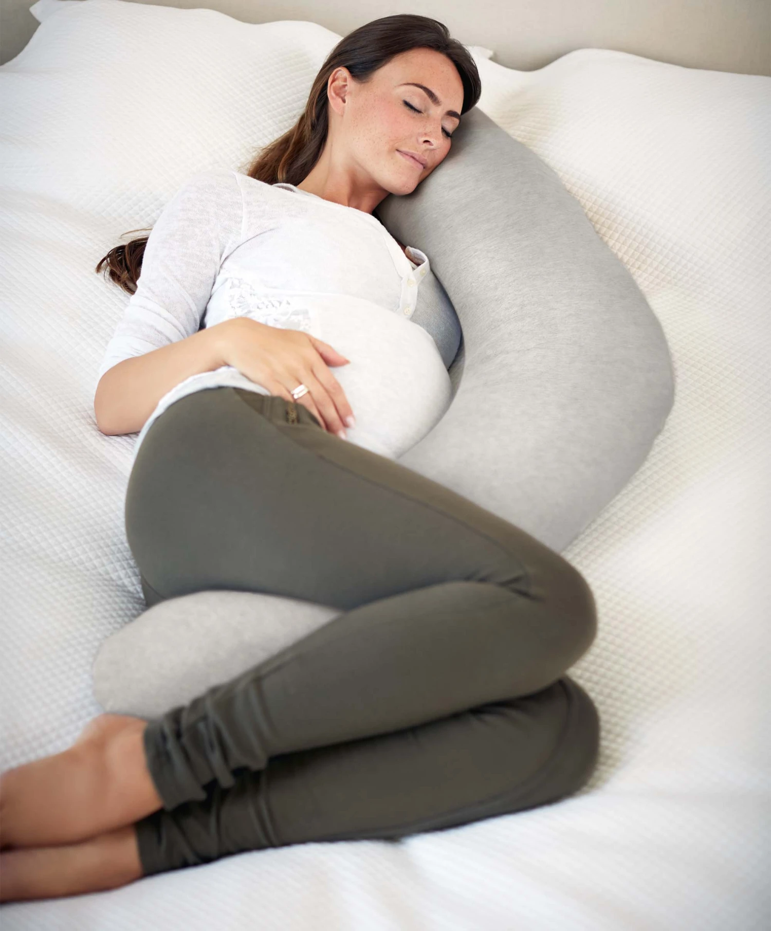Mamas & Papas Pregnancy & Nursing Pillow - Soft Grey 1 Mamas & Papas Pregnancy & Nursing Pillow - Soft Grey