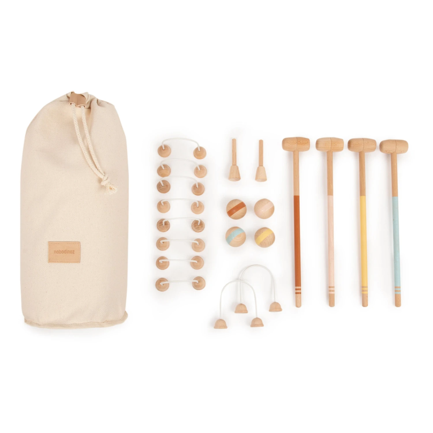 Nobodinoz Mini Wooden Croquet Set 1 Nobodinoz Mini Wooden Croquet Set