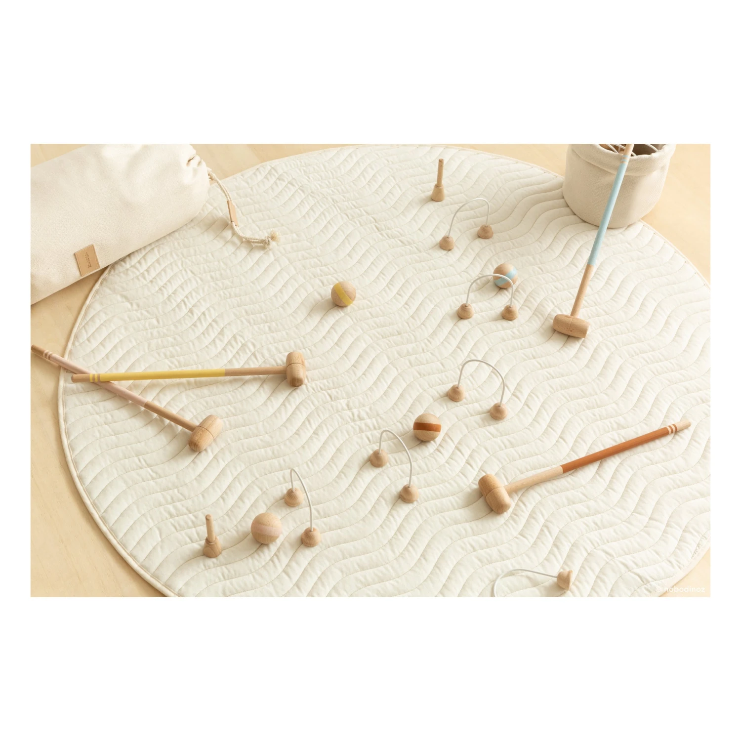 Nobodinoz Mini Wooden Croquet Set 4 Nobodinoz Mini Wooden Croquet Set - Image 4