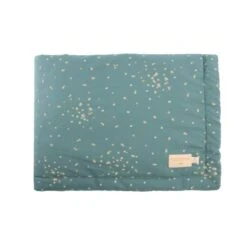 Nobodinoz Laponia Mini Blanket - Gold Confetti Magic Green