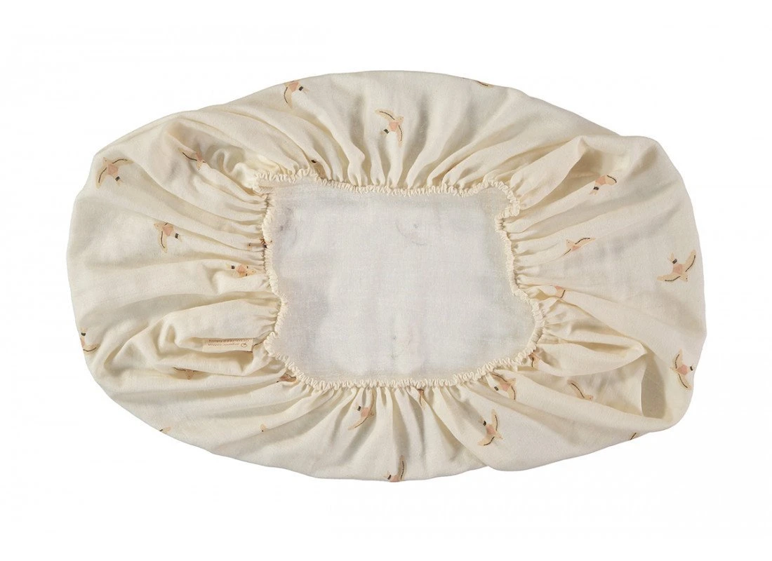 Nobodinoz Melody Fitted Sheet (Crib/Snuzpod Size)- Haiku Birds 4 Nobodinoz Melody Fitted Sheet (Crib/Snuzpod Size)- Haiku Birds - Image 4