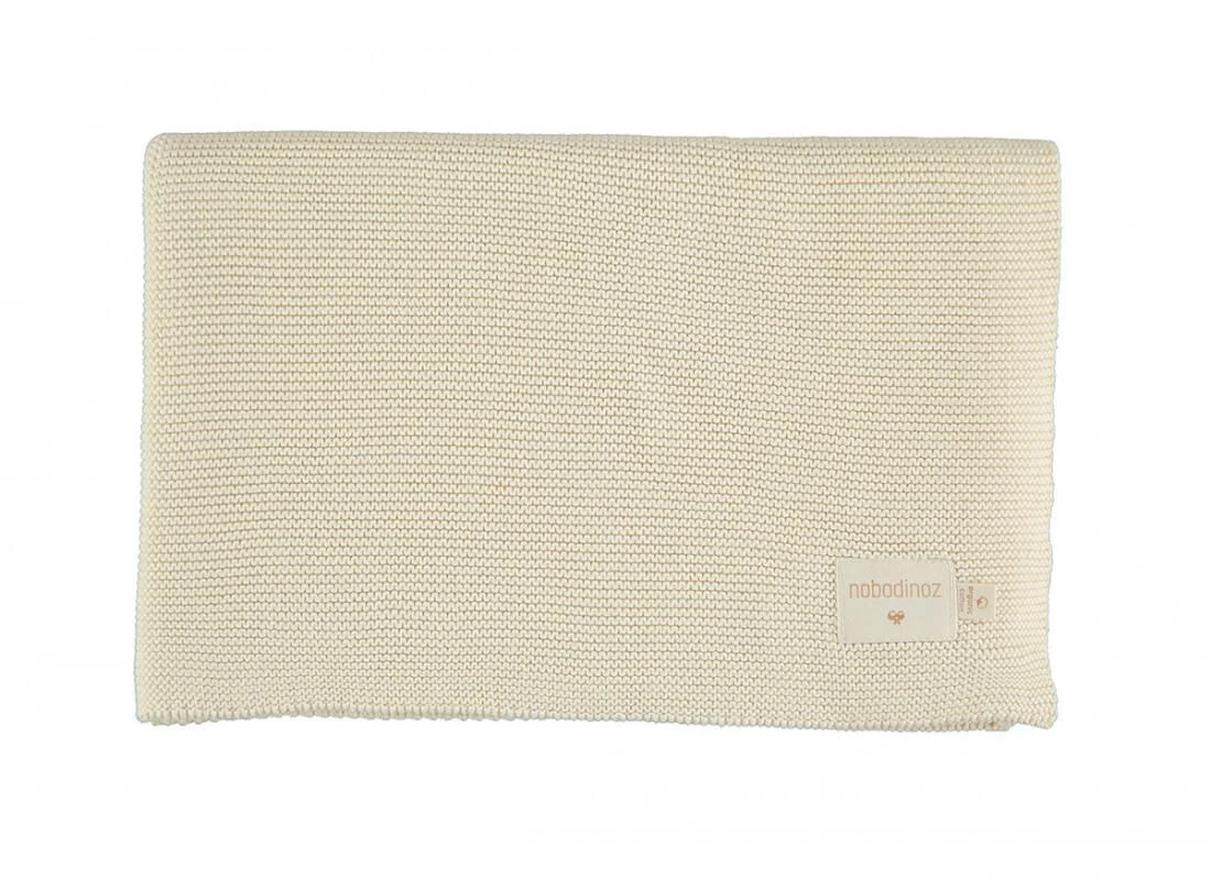 Nobodinoz So Natural Knit Blanket - Natural 2 Nobodinoz So Natural Knit Blanket - Natural - Image 2