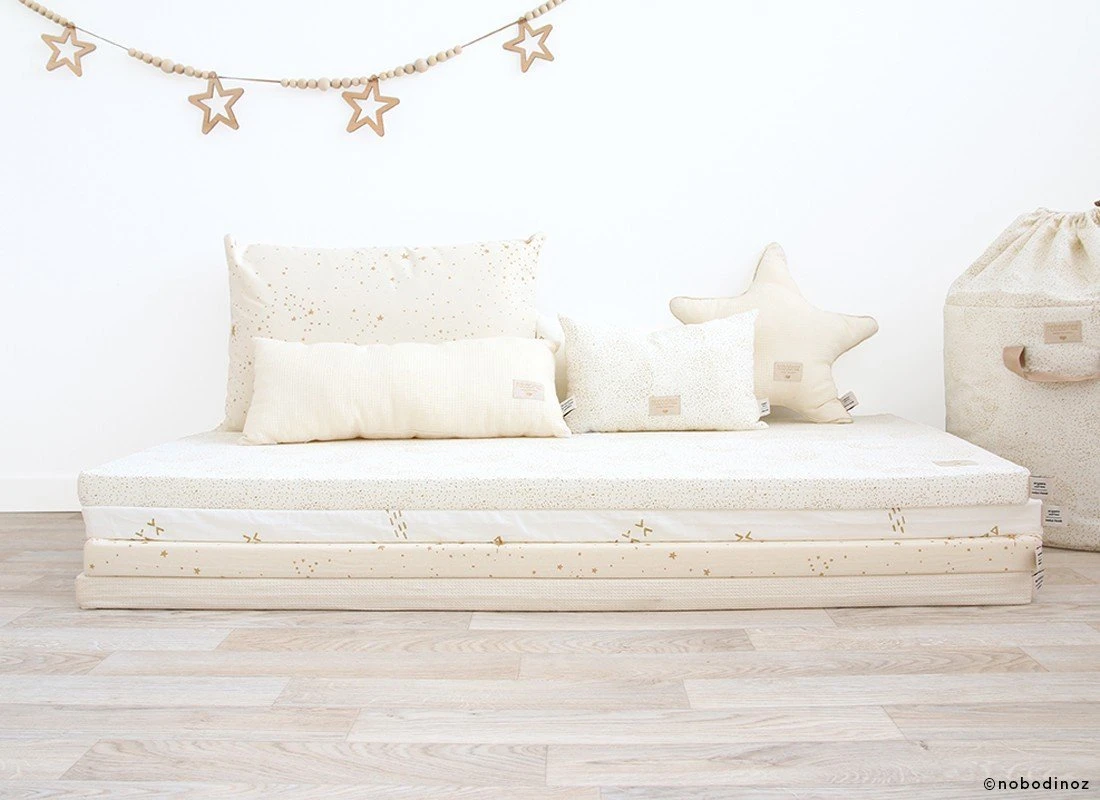 Nobodinoz St Barth Mattress In Gold Bubble / White 2 Nobodinoz St Barth Mattress In Gold Bubble / White - Image 2