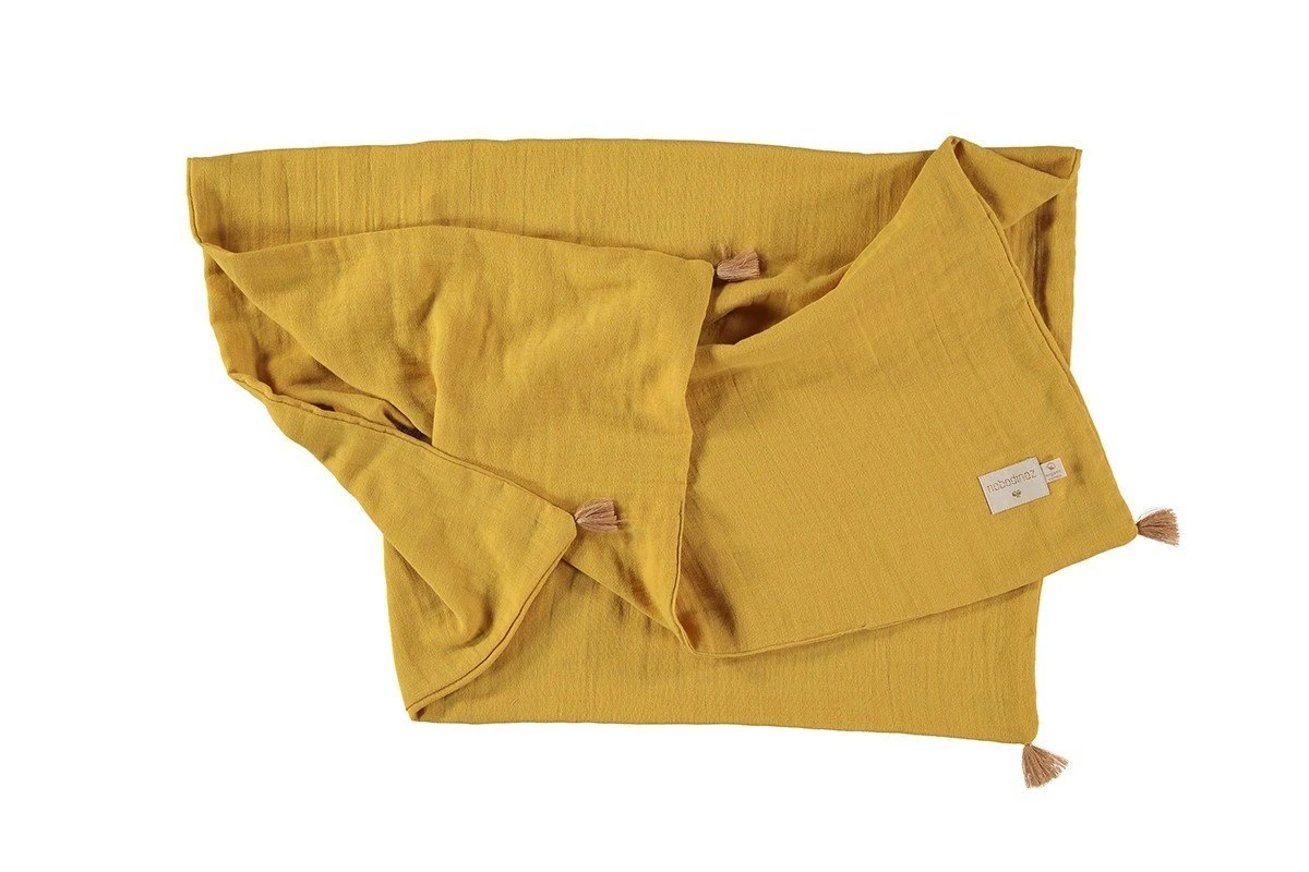 Nobodinoz Treasure Summer Blanket - Farniente Yellow 2 Nobodinoz Treasure Summer Blanket - Farniente Yellow - Image 2