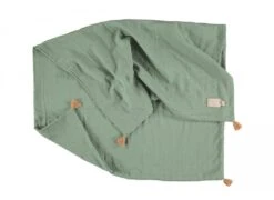 Nobodinoz Treasure Summer Blanket - Toffee Sweet Dots / Eden Green -Baby Product Store nobodinoz treasure summer blanket toffee sweet dots eden green 122640