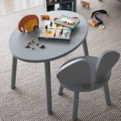 Nofred Mouse Wooden Chair (2-5 Years) - Grey -Baby Product Store nofred kid chairs grey bedroom