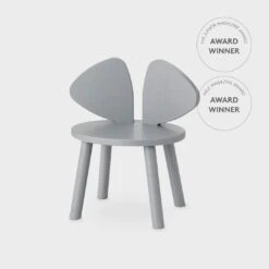 Nofred Mouse Wooden Chair (2-5 Years) - Grey