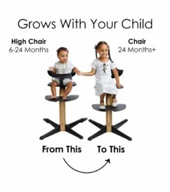 Nomi Complete High Chair - Gray/White Oak -Baby Product Store nomi complete high chair gray white oak 195