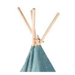 Nobodinoz Phoenix Play Tent - Gold Confetti / Magic Green -Baby Product Store phoenix confetti organic cotton teepee