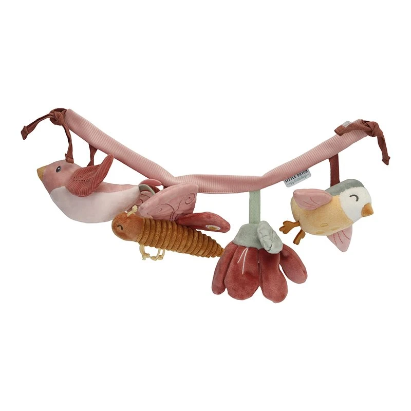 Little Dutch Stroller/Pram Chain Toy - Flowers & Butterflies 1 Little Dutch Stroller/Pram Chain Toy - Flowers & Butterflies