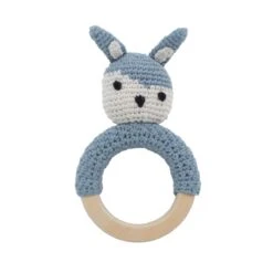 Sebra Crochet Rattle - Siggy Powder Blue
