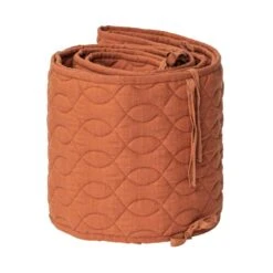 Sebra Quilted Baby Cot Bumper - Sweet Tea Brown