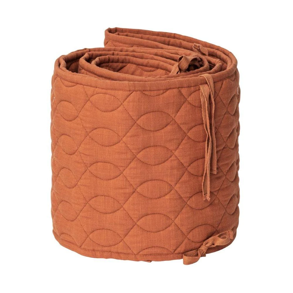 Sebra Quilted Baby Cot Bumper - Sweet Tea Brown 1 Sebra Quilted Baby Cot Bumper - Sweet Tea Brown