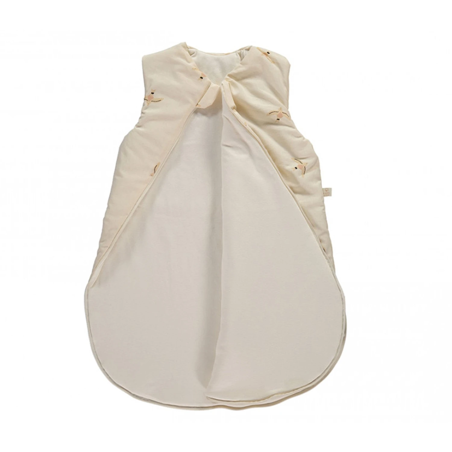 Nobodinoz Cocoon Midseason Sleeping Bag - Haiku Birds Natural 2 Nobodinoz Cocoon Midseason Sleeping Bag - Haiku Birds Natural - Image 2