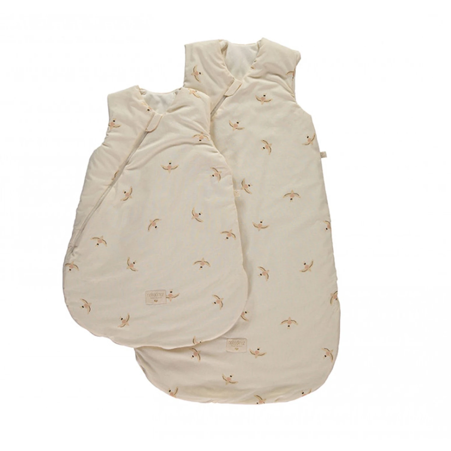 Nobodinoz Cocoon Midseason Sleeping Bag - Haiku Birds Natural 3 Nobodinoz Cocoon Midseason Sleeping Bag - Haiku Birds Natural - Image 3