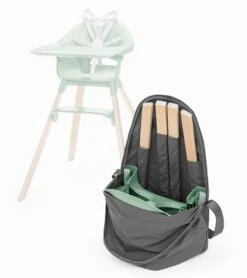 Stokke Clikk High Chair Cushion & Travel Bag Bundle - White / Grey Sprinkle -Baby Product Store stokke clikk high chair cushion travel bag bundle white grey sprinkle 131