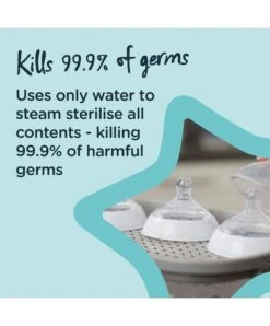 Tommee Tippee Advanced Steam Electric Steriliser - White -Baby Product Store tommee tippee bottle feeding tommee tippee advanced steam electric steriliser white 34570291839141