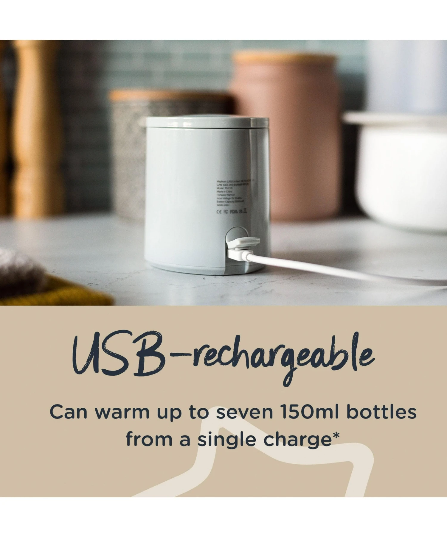 Tommee Tippee LetsGo Bottle Warmer - White 7 Tommee Tippee LetsGo Bottle Warmer - White - Image 7