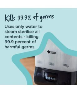Tommee Tippee Electric Bottle Steriliser & Dryer - Black -Baby Product Store tommee tippee sterilisers tommee tippee electric bottle steriliser dryer 34570257105061