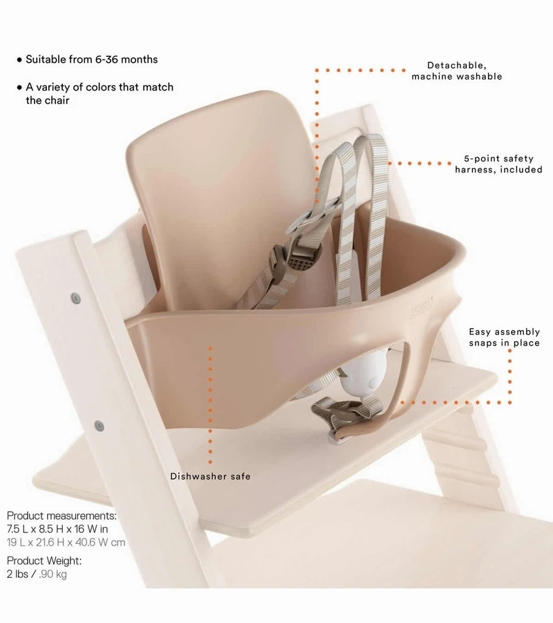 Stokke Tripp Trapp Complete High Chair - Whitewash / Nordic Grey 3 Stokke Tripp Trapp Complete High Chair - Whitewash / Nordic Grey - Image 3