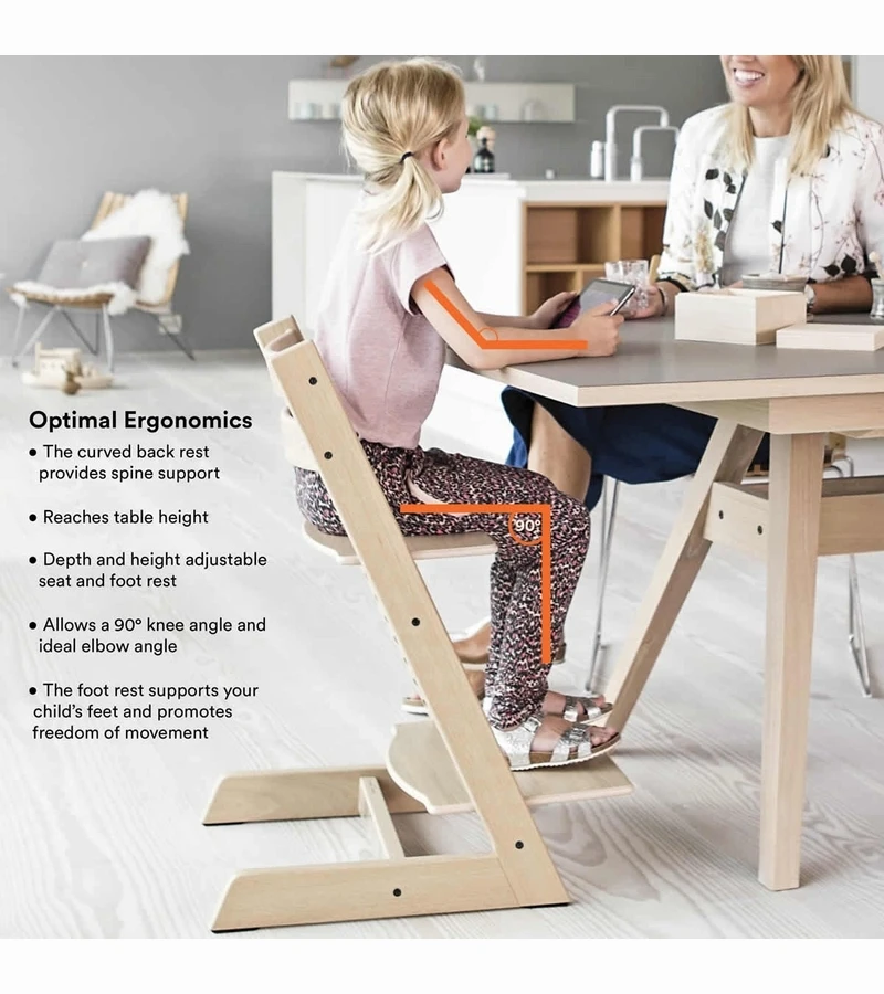 Stokke Tripp Trapp Complete High Chair - Whitewash / Nordic Grey 5 Stokke Tripp Trapp Complete High Chair - Whitewash / Nordic Grey - Image 5